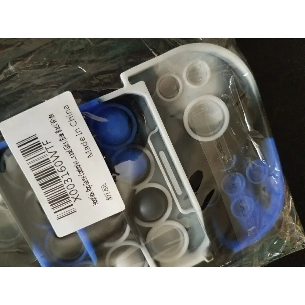 Fidget Toy Blue Camo Gamepad Controller Game Push Pop Bubble Sensory
